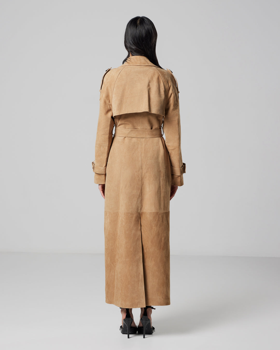 Margot suede trench coat