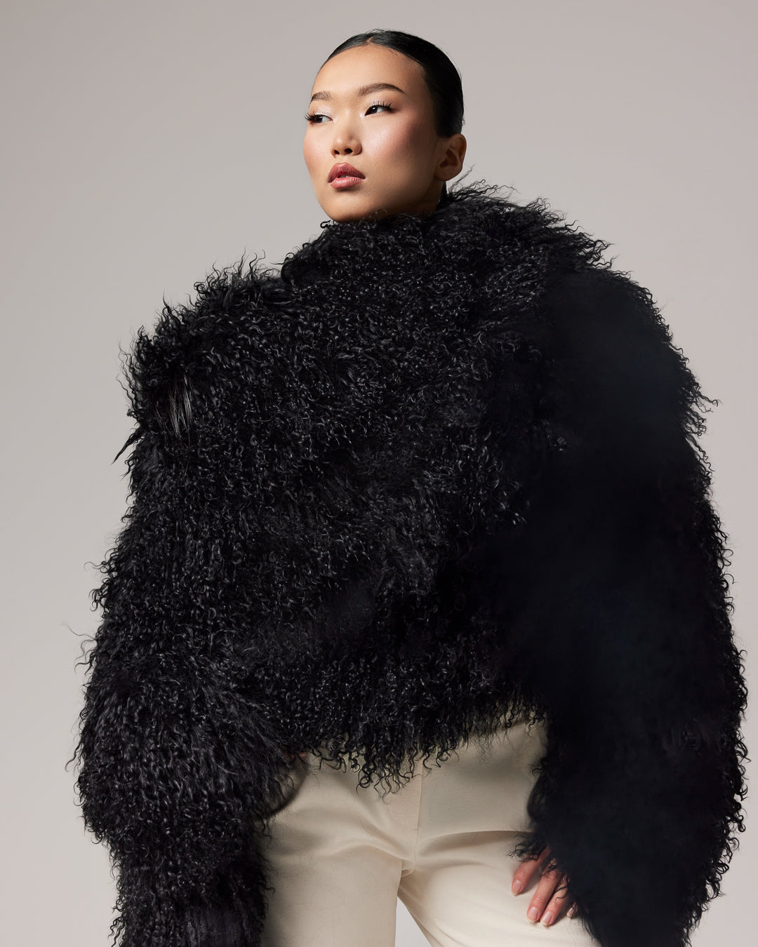 Silhouette Mongolian fur coat - Limited edition