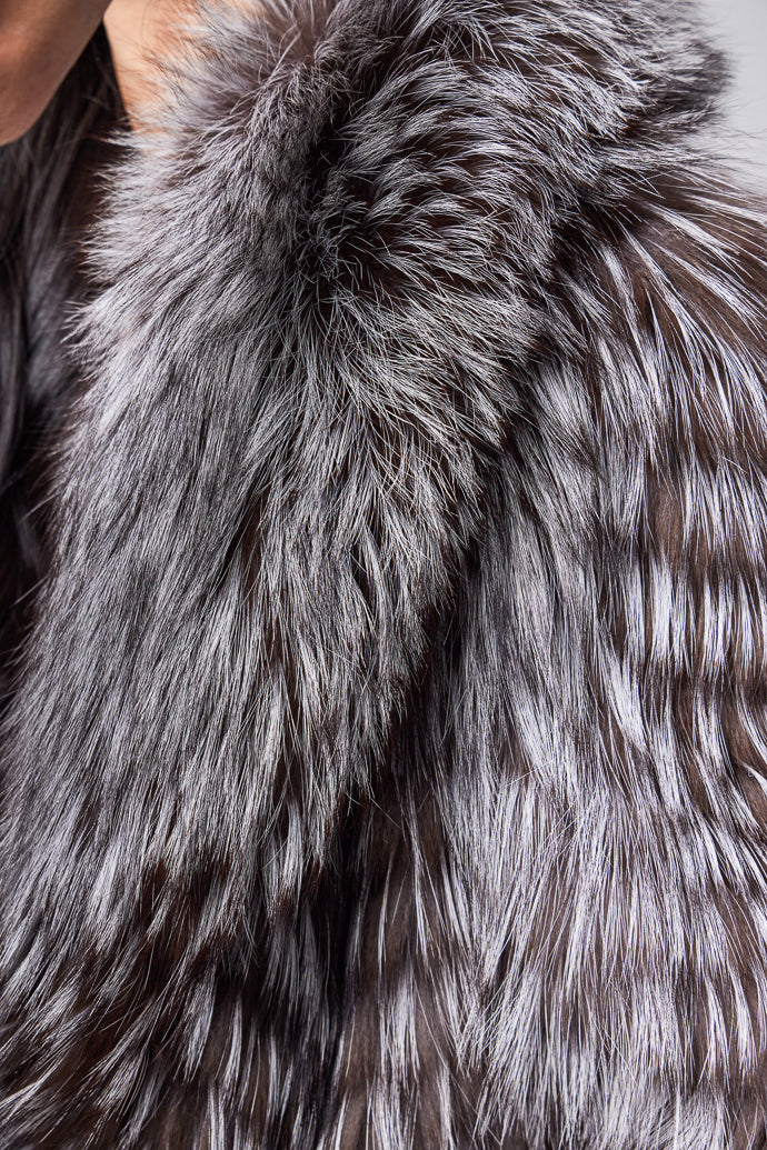 Ophelia silver fox coat