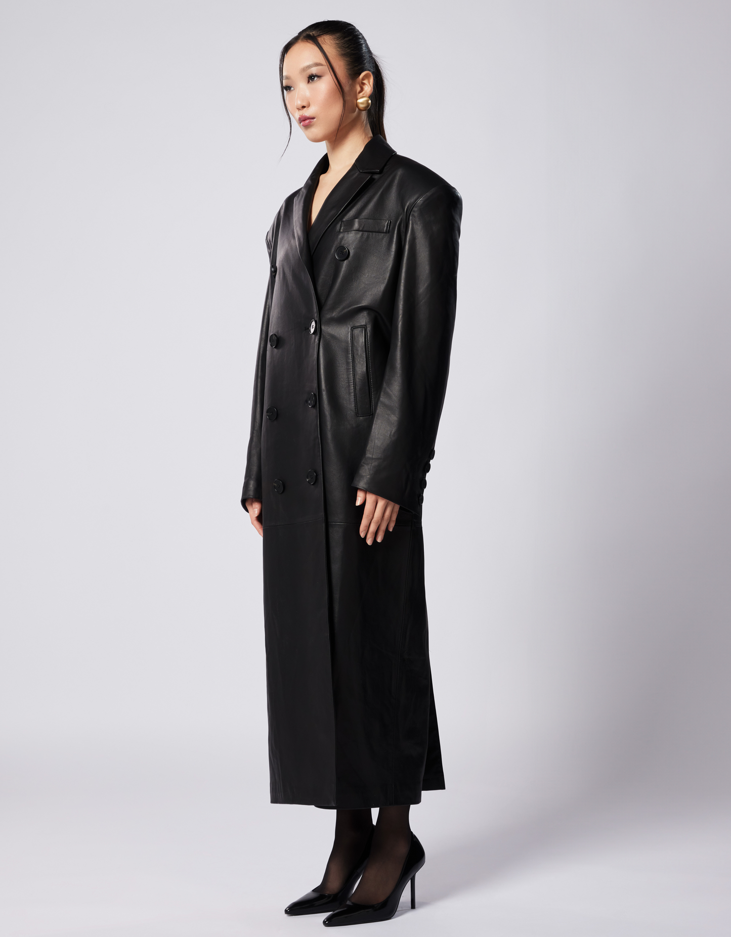 Dion leather coat