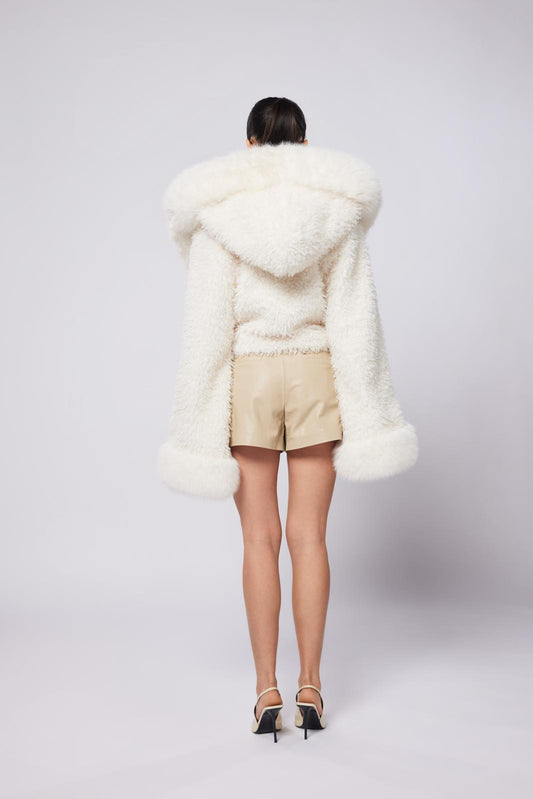 ORIEN faux fur hooded coat