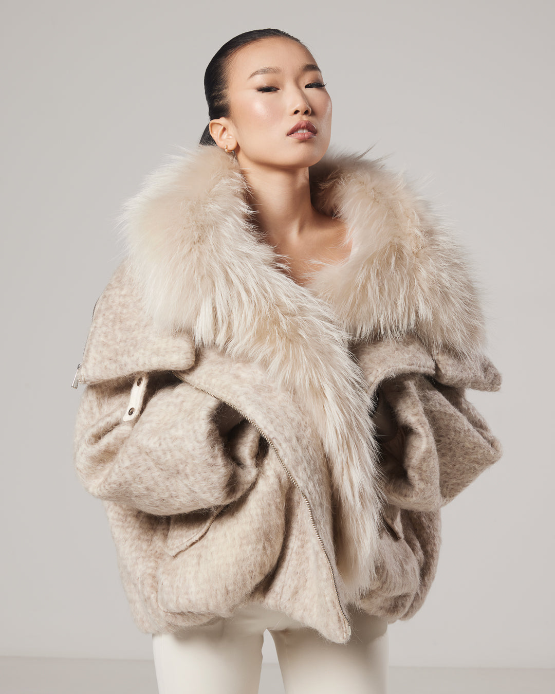 Noelle Fox Fur Puffer Jacket
