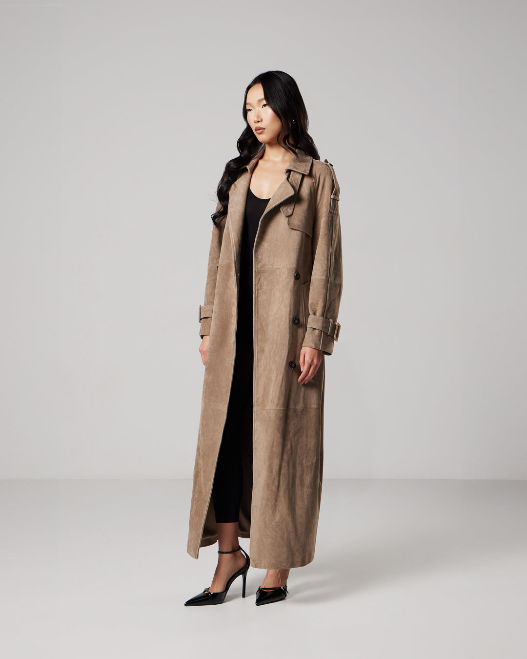 Lou suede trench coat