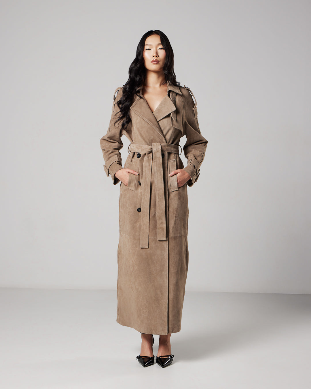 Lou suede trench coat