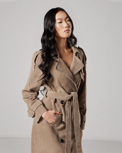 Lou suede trench coat