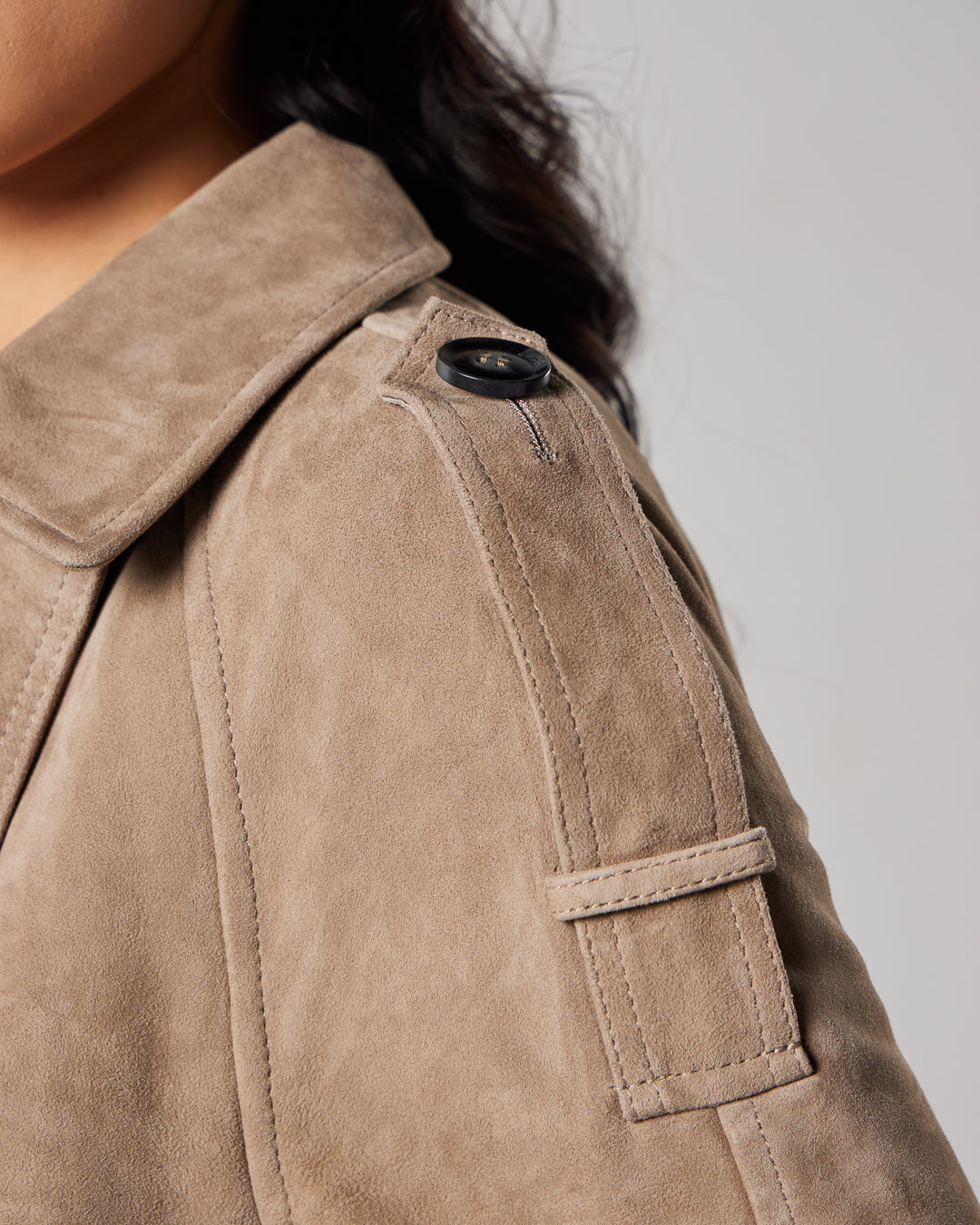 Lou suede trench coat