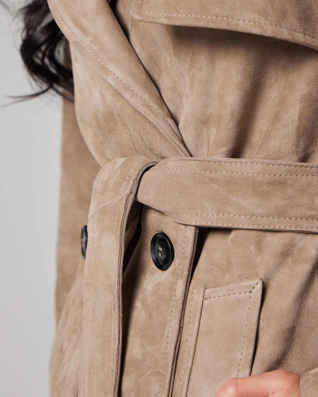 Lou suede trench coat