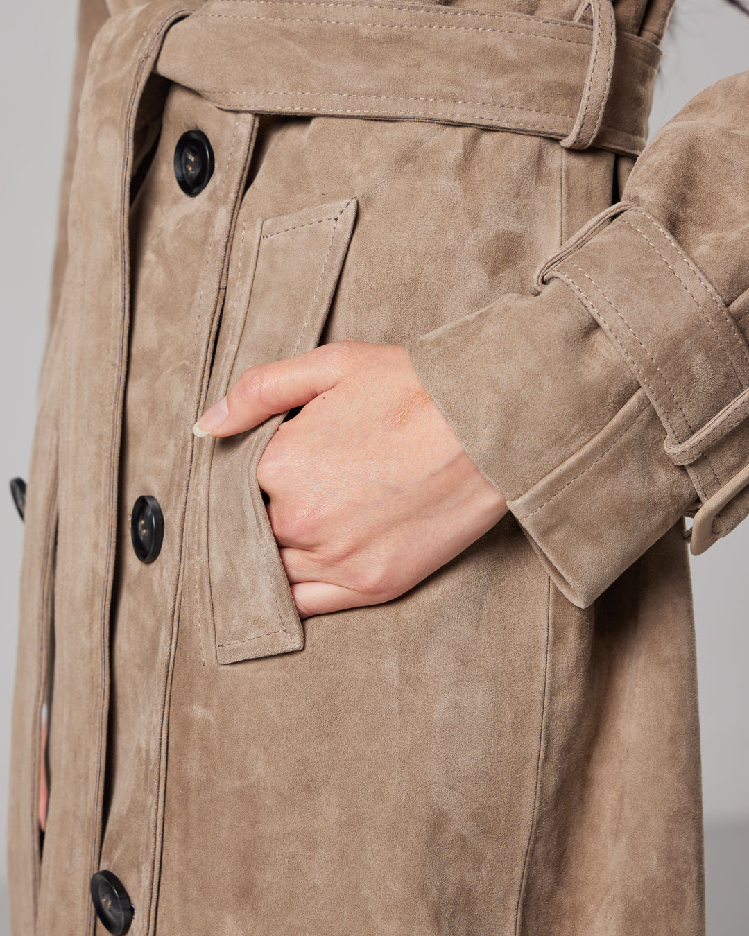 Lou suede trench coat