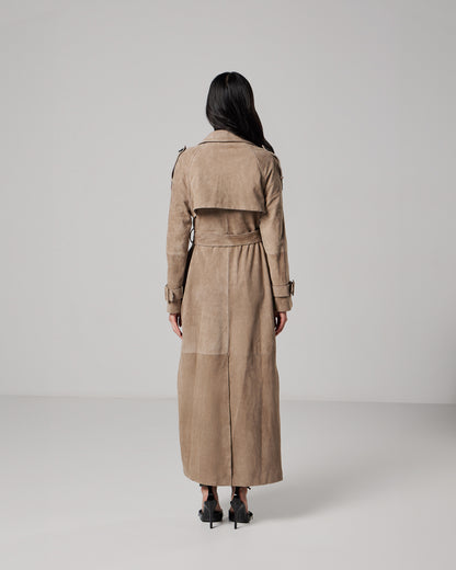 Lou suede trench coat