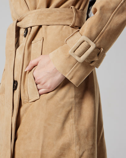 Margot suede trench coat
