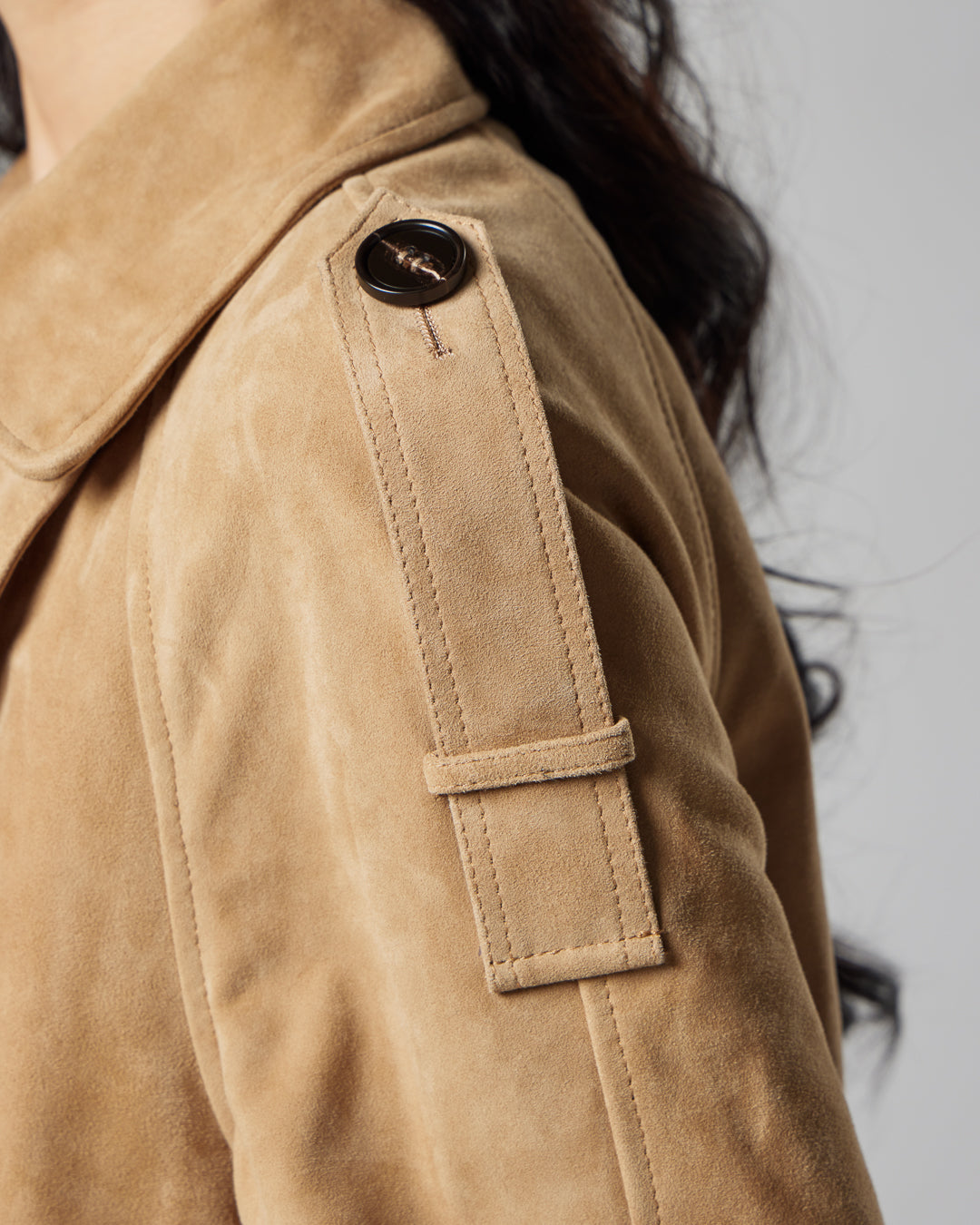 Margot suede trench coat