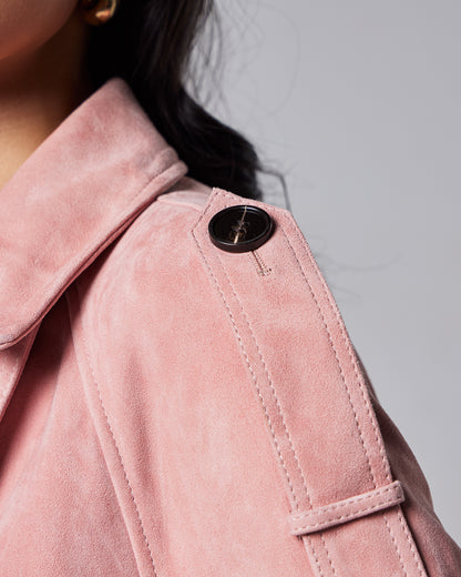Colette suede trench coat