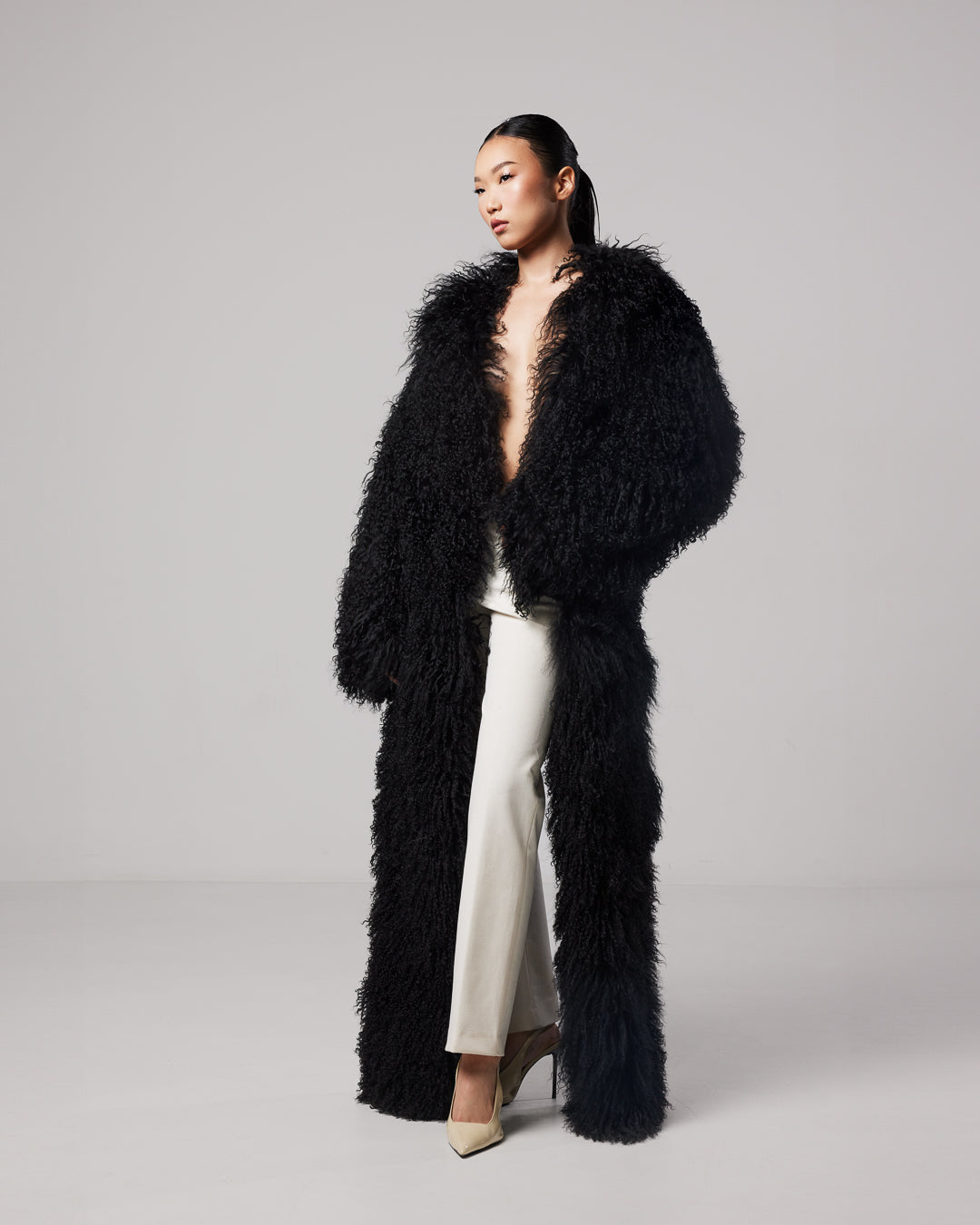 Silhouette Mongolian fur coat - Limited edition