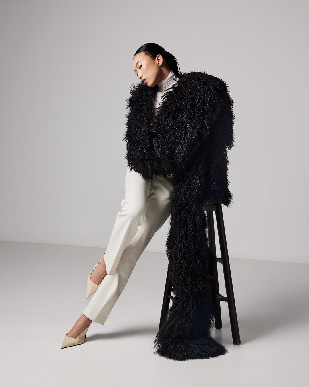 Silhouette Mongolian fur coat - Limited edition
