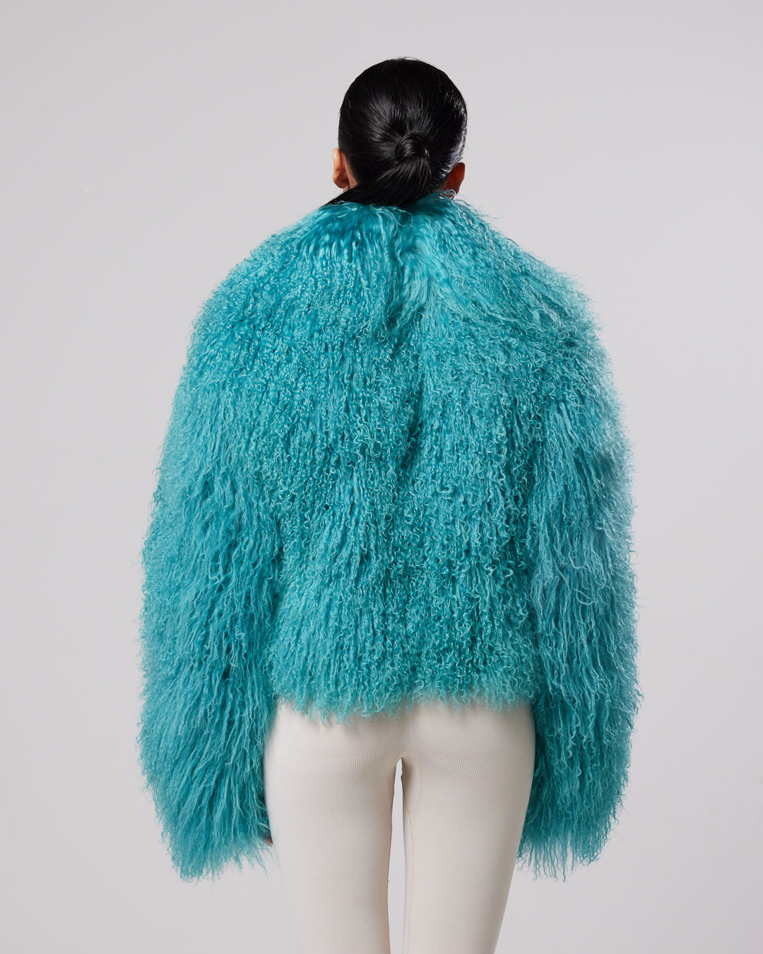 Noémie Tiffany Mongolian fur coat with english collar