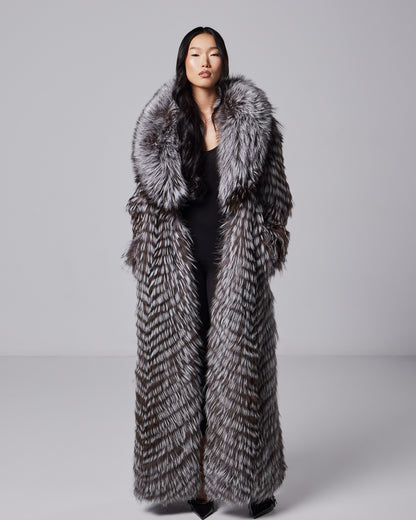 Ophelia silver fox coat