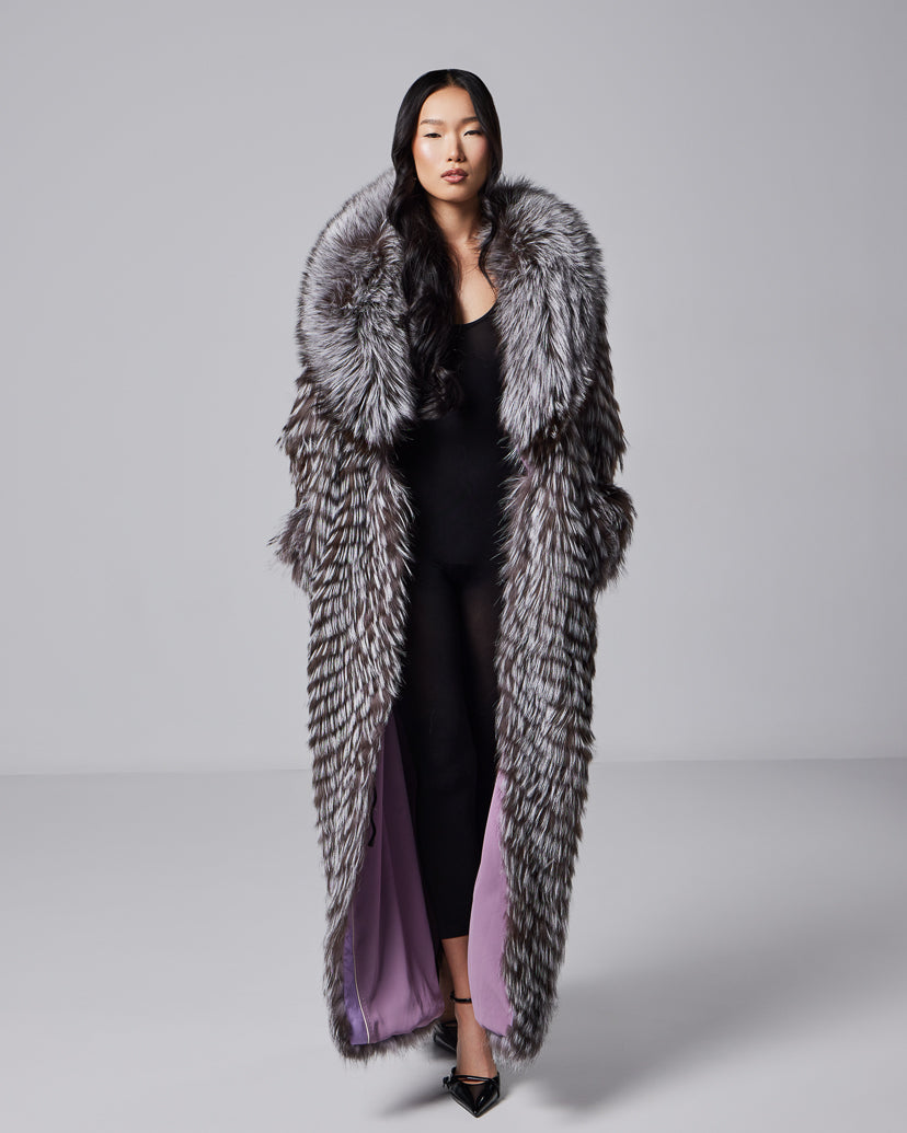 Ophelia silver fox coat
