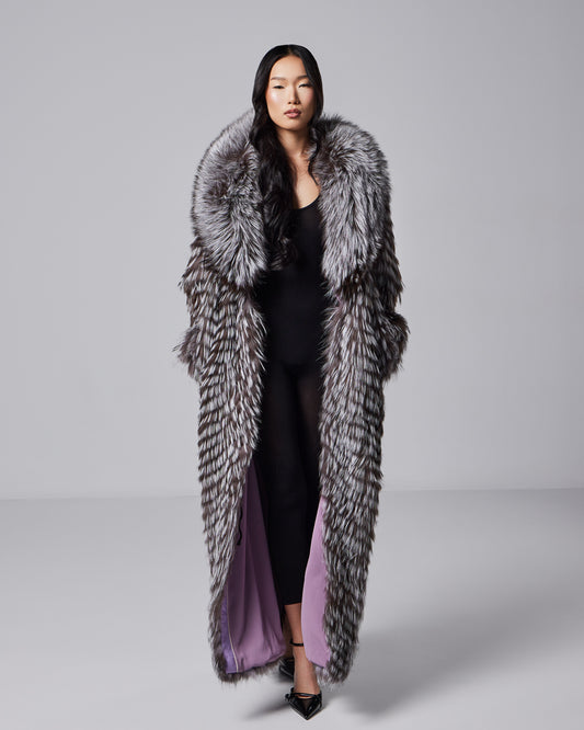 Ophelia silver fox coat
