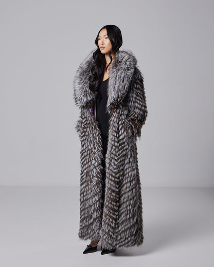 Ophelia silver fox coat