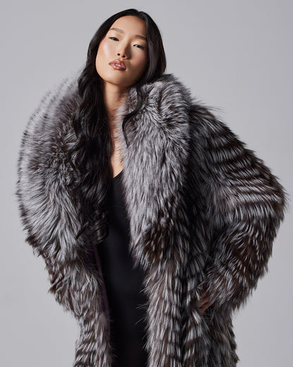 Ophelia silver fox coat