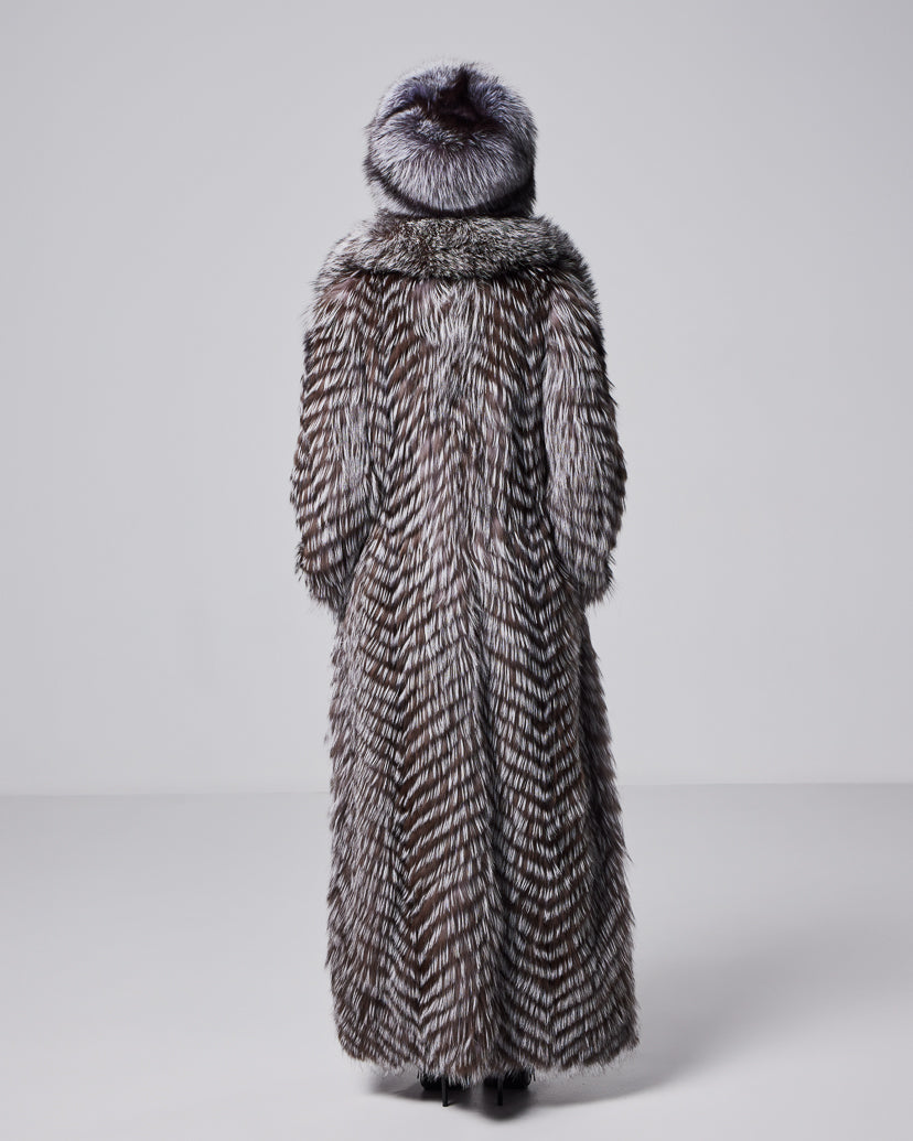 Ophelia silver fox coat