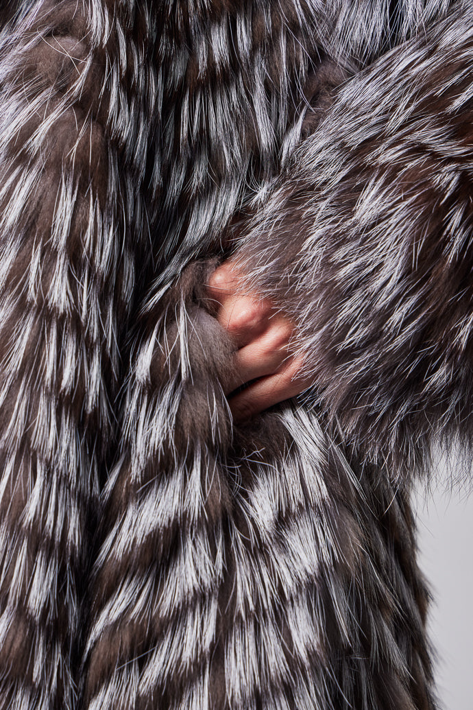 Ophelia silver fox coat