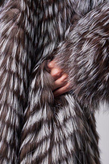 Ophelia silver fox coat