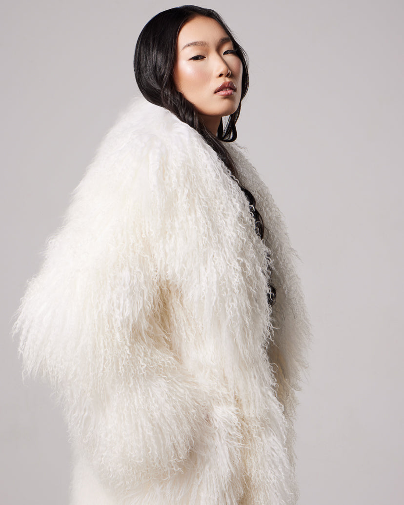 Odette Mongolian fur coat