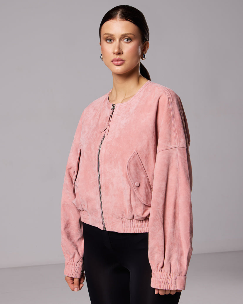 Thea suede bomber