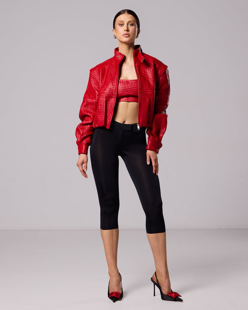 Cerise bomber jacket