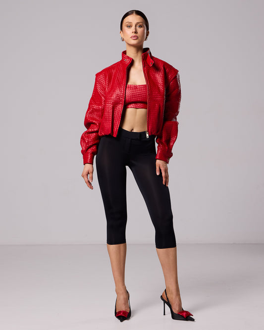 Cerise bomber jacket