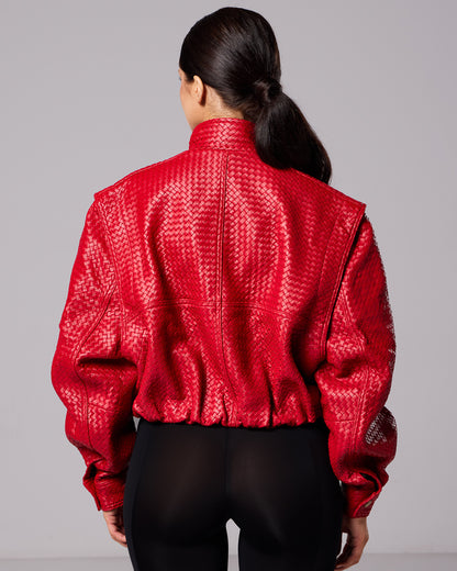 Cerise bomber jacket
