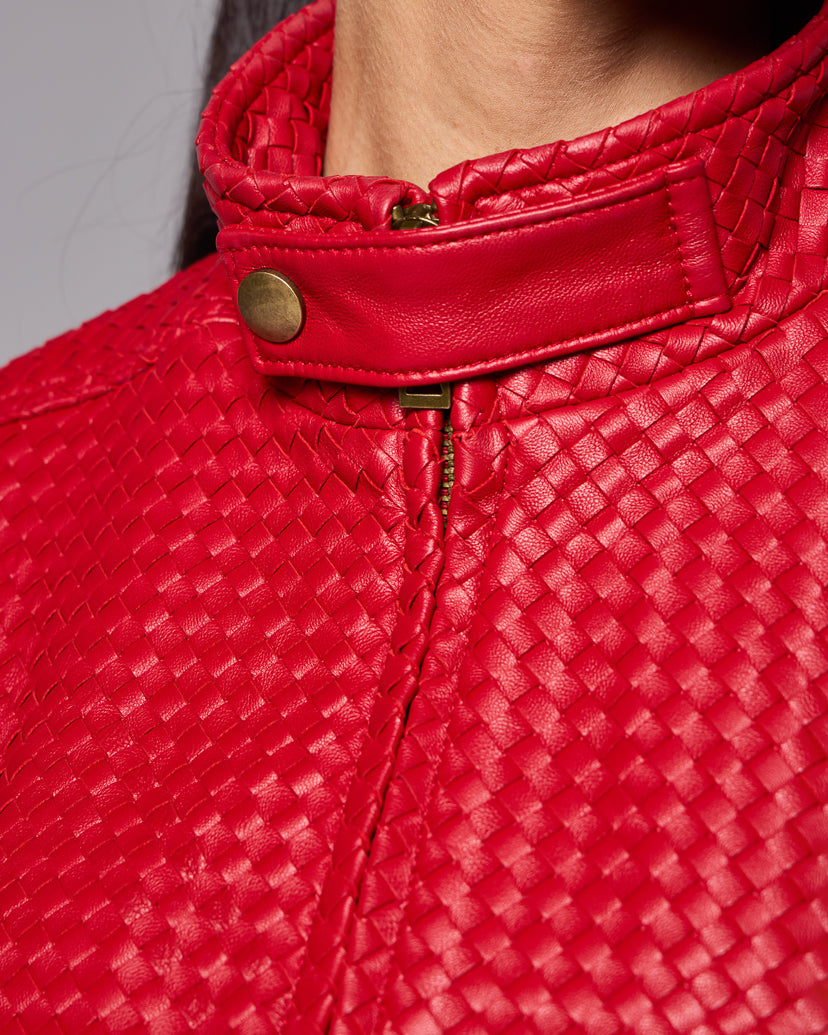 Cerise bomber jacket