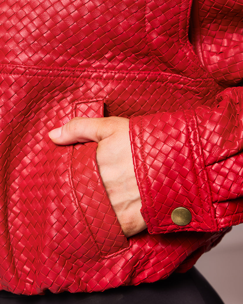 Cerise bomber jacket