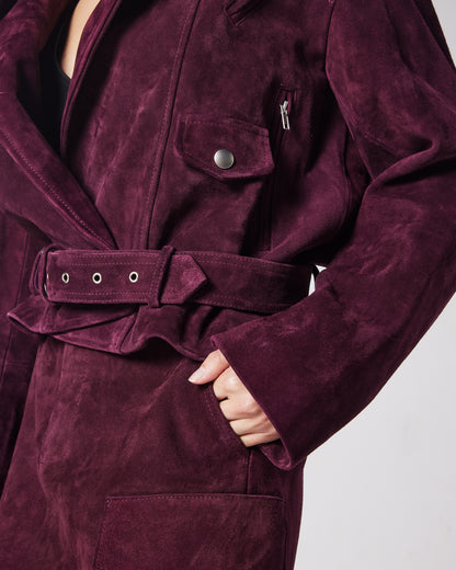 Astrid hooded biker jacket