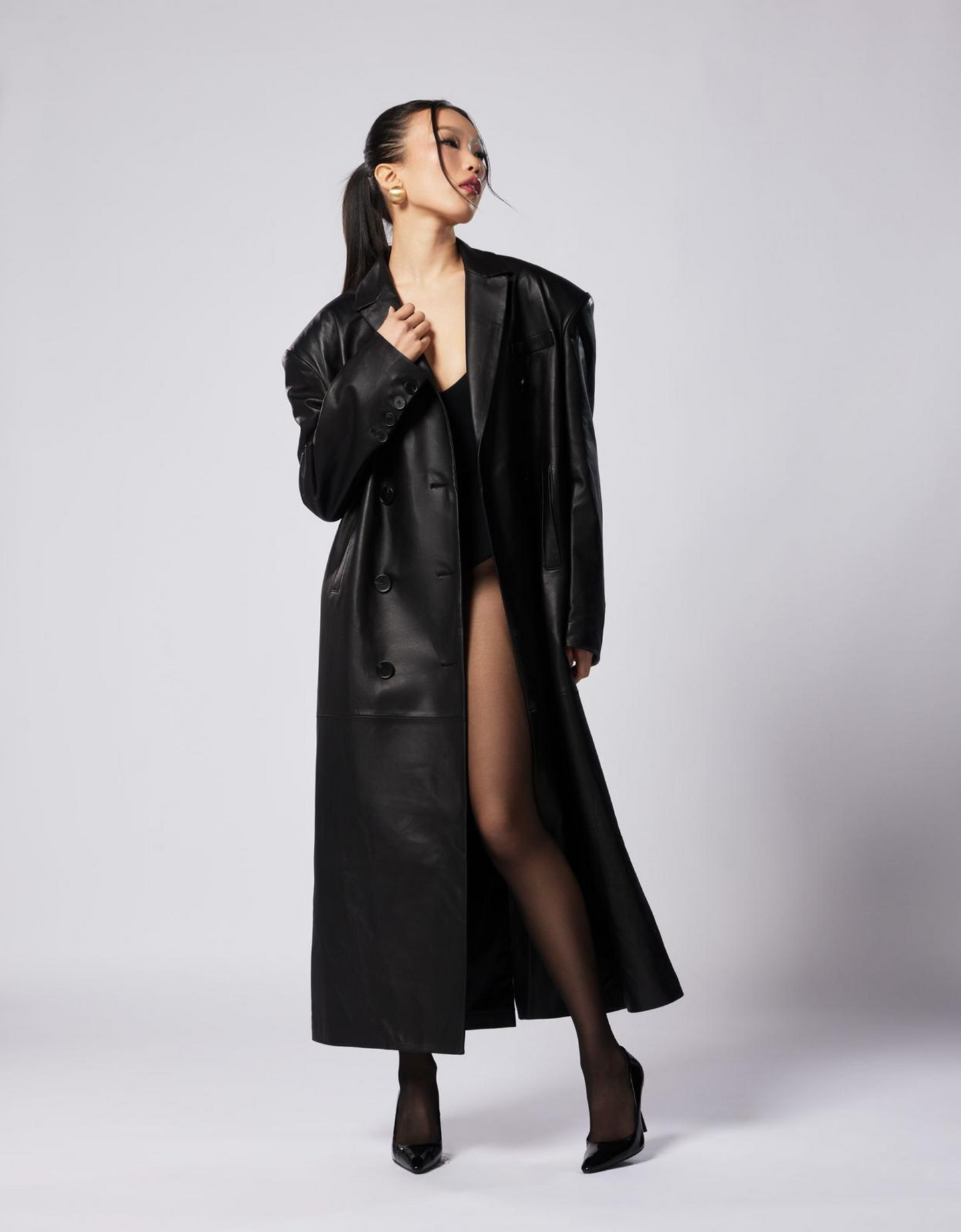 Dion  leather coat