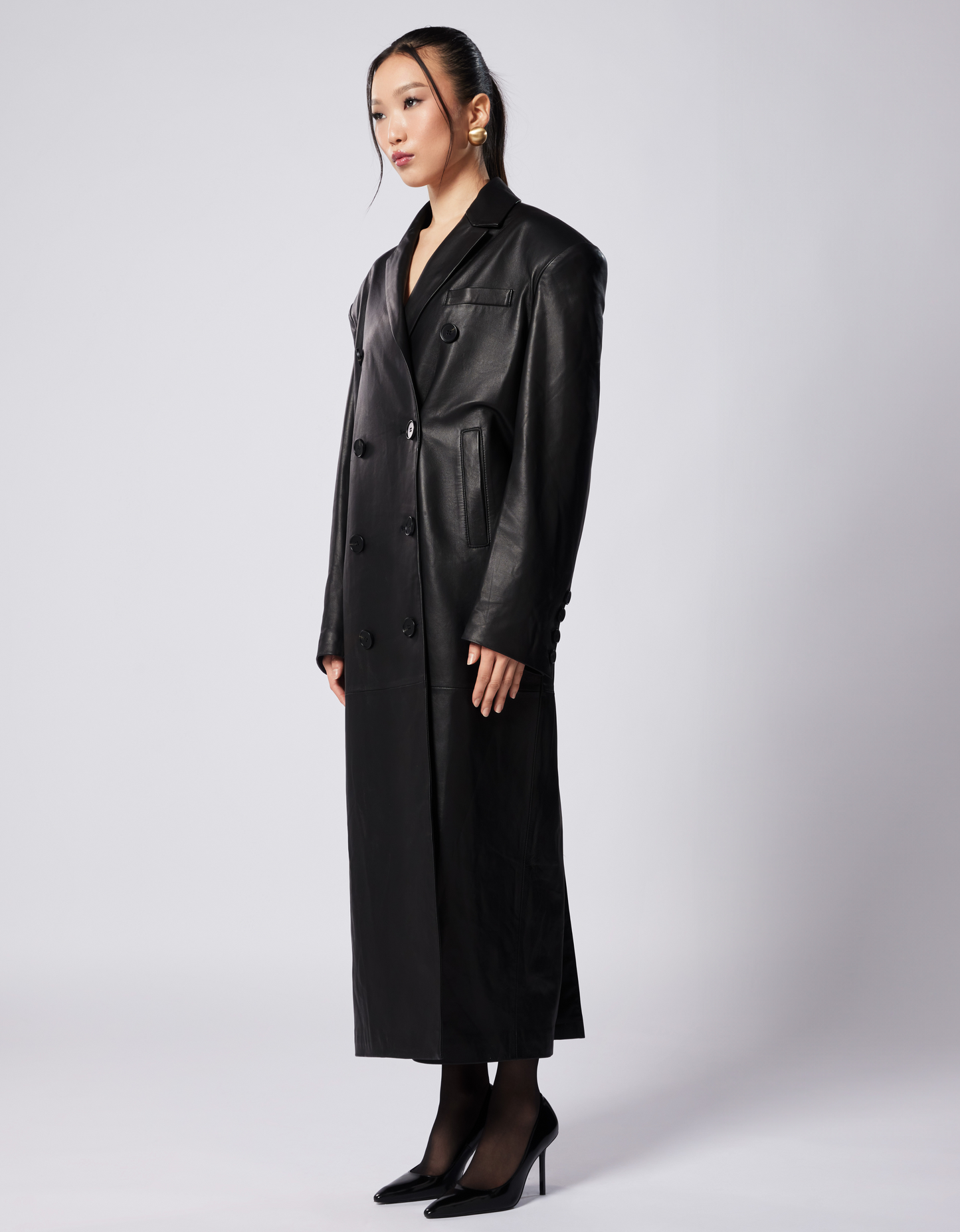 Dion  leather coat